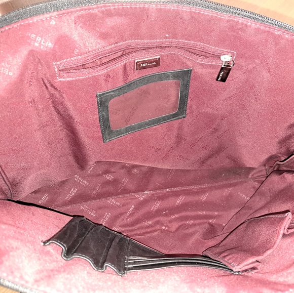 Perlina Black Leather large tote bag - Picture 3 of 5